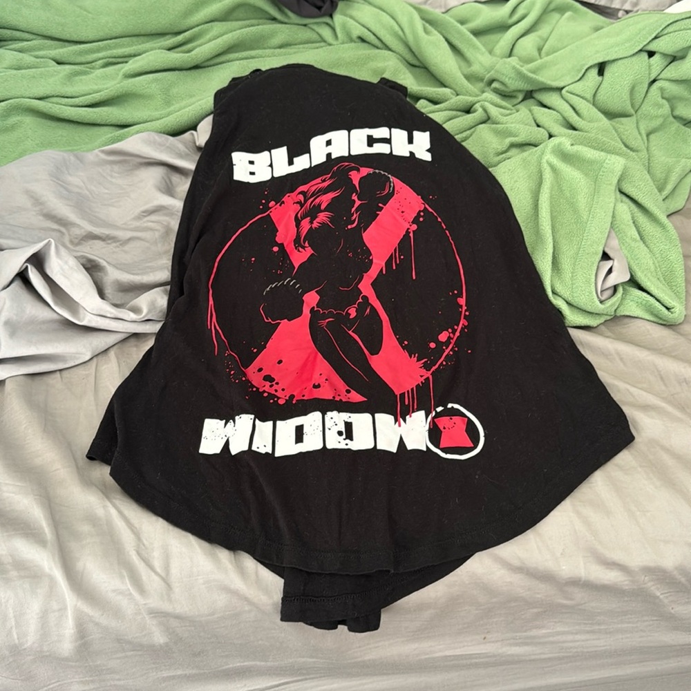 Washed once torrid black widow marvel keyhole tank